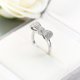 thumbnail image 5 of EeaseMX Anillos de circonita de moda, anillo de cobre blanco con lazo, accesorios de joyería para mujeres y niñas - Talla 9 de EE. UU., 5 of 7