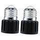 thumbnail image 1 of Adaptador de casquillo E26 2x, base de lámpara, resistente a altas temperaturas, universal, práctico, fácil de instalar, adaptador de lámpara con negro, 1 of 9