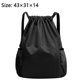 thumbnail image 2 of Backpack String Bag Sackpack Water Resistant Nylon For Gym Shopping Sport Yoga1pcs-black, 2 of 5