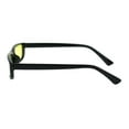 thumbnail image 3 of Womens Narrow Squared Rectangular Cat Eye Plastic Pimp Sunglasses Black Yellow, 3 of 4