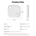 thumbnail image 3 of Dispositivo antipérdida Rastreador GPS colgante Rastreador compatible con Bluetooth (Blanco), 3 of 6