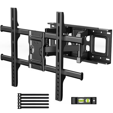 MountFTV Full Motion TV Wall Mount Bracket for Most 37-85 inch Flat Curved TVs, Holds up to 132 lbs, Max 600x400mm
