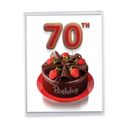 1 Large Birthday Card (8.5 x 11 Inch) - Big Day Milestones 70 J7060HMBG