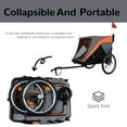 thumbnail image 5 of imerelez 2-in-1 Bike Trailer & Push Cart for Pets - Detachable Bike Hitch & Push Handle Included - Quick Release Wheel, Internal Leash, Dual Cup Pockets and Underneath Storage Bag, 5 of 9