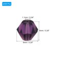 thumbnail image 2 of Unique Bargains 6mm Bicone Glass Beads, Small Faceted Bicone Crystal Beads Charm, Purple 450Pack, 2 of 6