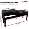 thumbnail image 6 of Duet Piano Bench with Storage – Adjustable Height (19"-23") Solid Wood Keyboard Stool, 441lb Capacity, Anti-Slip Feet for Adults, Kids, & Music Teachers, 6 of 12