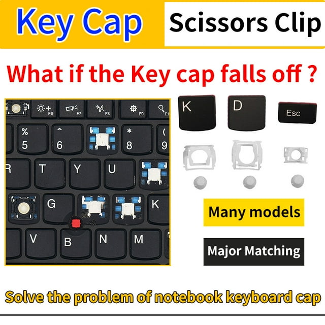Replacement Keycap Key For Lenovo Asus Hp Toshiba Samsung Acer Sony Xiaomi Huawei IBM Msi All Series Laptop Keyboard KEY & Clips 3 Keycap
