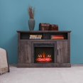 thumbnail image 7 of Tall Electric Fireplace Stand Console for TV's Up to 55" Living Room Storage Entertainment Center, Dark Grey Oak, 7 of 7