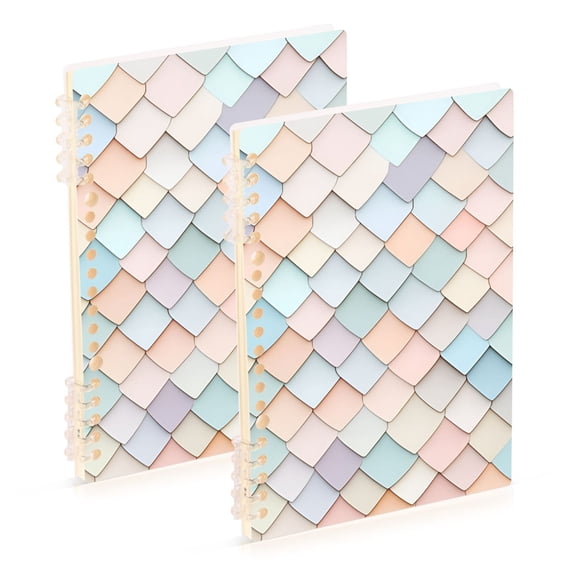 FORMRS 1-Subject Spiral Notebook 8" x 5" College Ruled 60 Refillable Sheet, 2 Pack, Small Pink Pattern