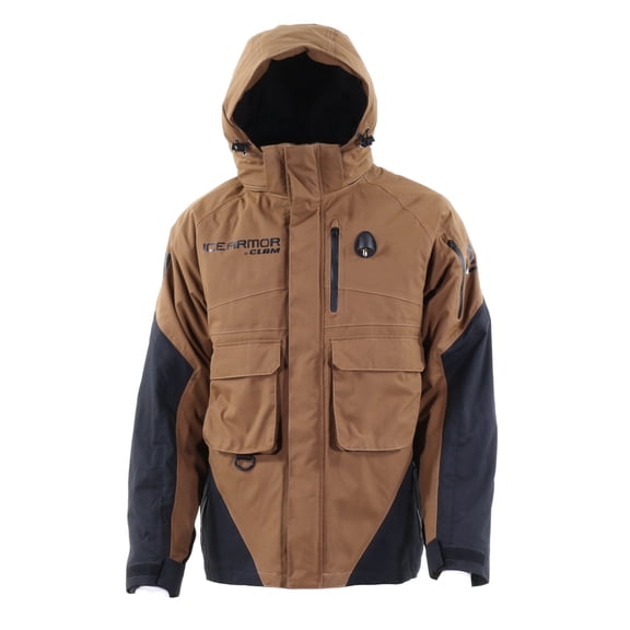 Clam Ascent Float Synthetic Zipper Clouser Brown/Black Parka In Large Size