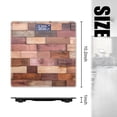 thumbnail image 2 of Bathroom Scale, Highly Accurate Digital Body Scale,Precisely Measures Weight up to 400 lbs-Wooden Wall Made Of Rectangular Planks In Various Shades, 2 of 4