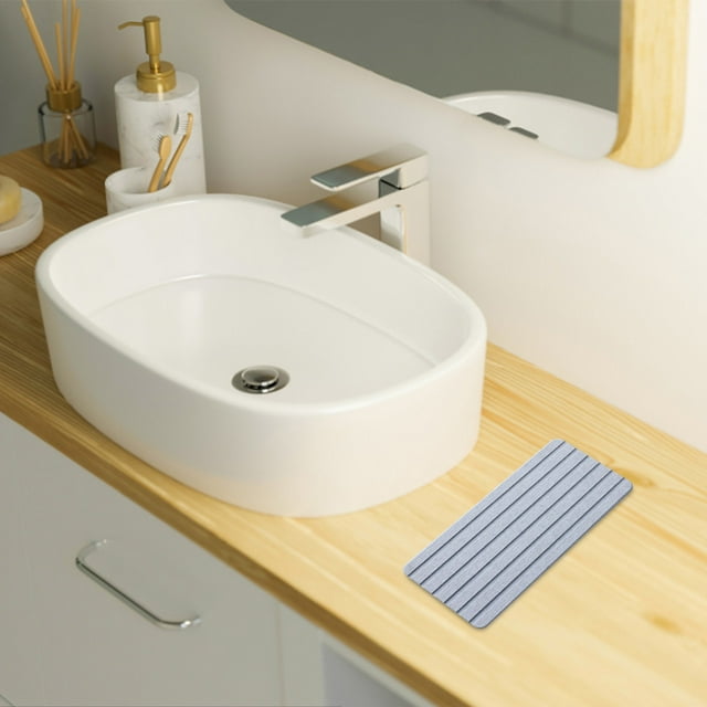 Water Absorbing Pad Bathroom White Diatomaceous Earth Kitchen Tray Diatomaceous Earth Tableware Drying Pad Ceramic Soap Dispenser Bowl Rack Kitchen Counter Bathroom Tray Pool Towel Rack Toddler Beach