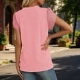 thumbnail image 6 of Cilsoka Summer Tops for Women 2026 Ruffle Short Sleeve Shirts Henley Dressy Casual Blouses V Neck Fashion Tunics Trendy Flowy Clothing, 6 of 7