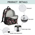 thumbnail image 4 of Pioneer Flower Floral Print Pattern Backpack for School, Cute School Bag with Adjustable Shoulder Straps and Padded Back, 13.8"x11.4"x6", 4 of 5