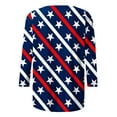 thumbnail image 4 of DailyTrove Women's Long Sleeve American Flag Ombre T-Shirt - Casual Loose Top, Chic for Cooler Days & Patriotic Events, 4 of 4