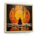 thumbnail image 2 of Designart "Simplicity Orange Buddhism Guru I" Spiritual Floater Framed Canvas Wall Art, 2 of 7
