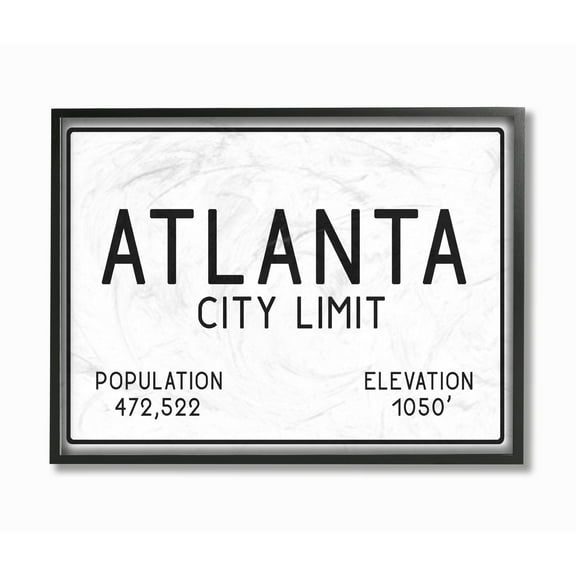 The Stupell Home Decor Collection Atlanta City Limit Canvas Wall Art