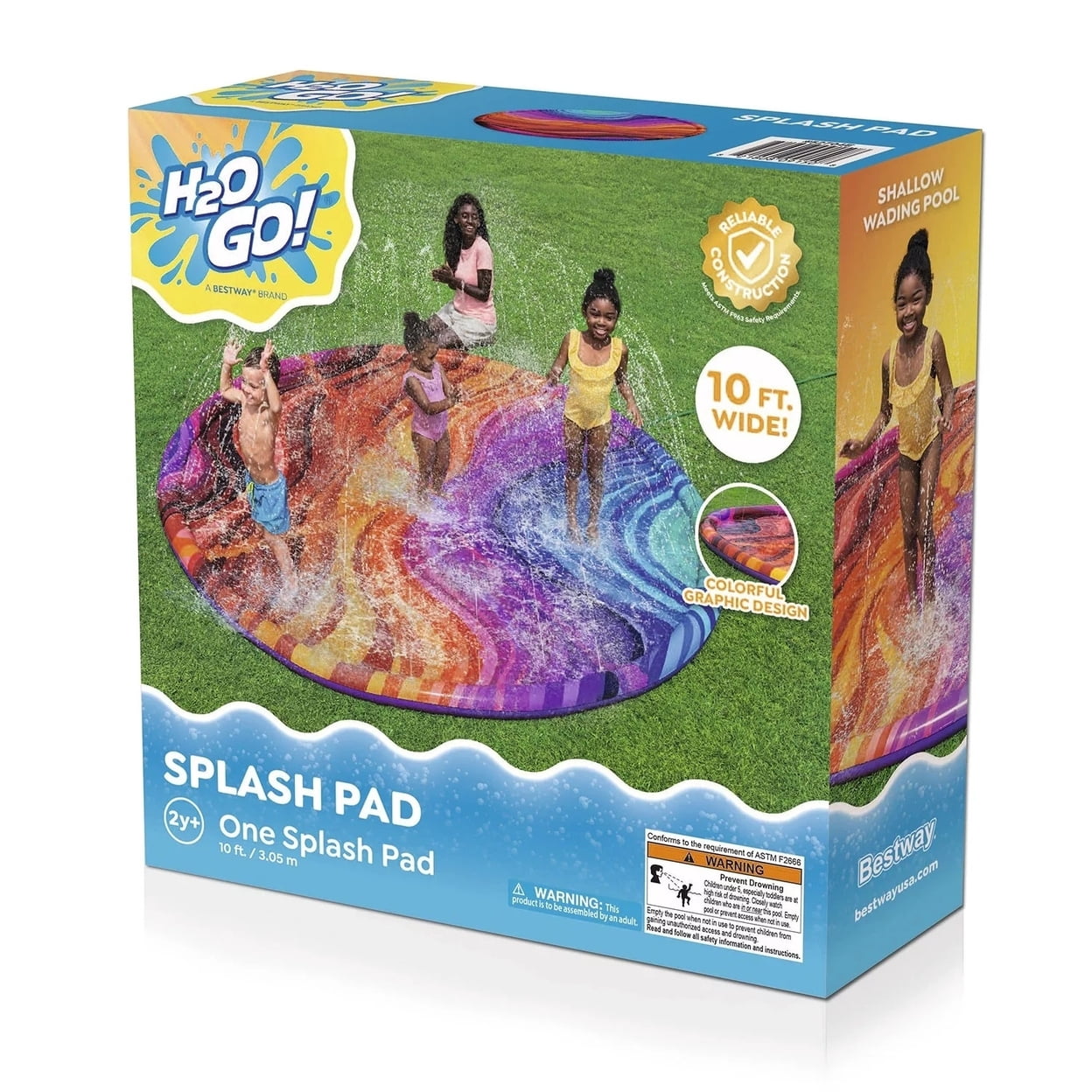 H2OGO! 10 Foot Colorful Splash Pad and Sprinkler