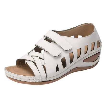 

Luiyenes For Women Flops Fashion Strap Shoes Women s Buckle Flip Shoes Summer Wedges Sandals Sandals Women s sandals