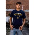 thumbnail image 3 of US Navy Logo My Wife Hero Sailor Men's Graphic T Shirt Tees Brisco Brands M, 3 of 4