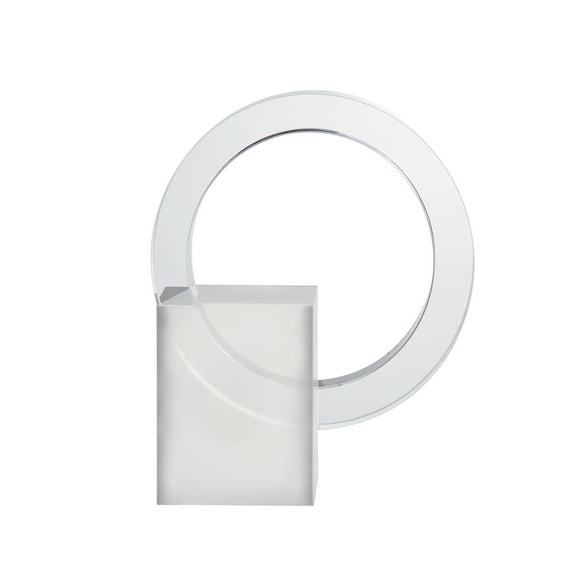 A&B Home Glass Ring Statue - Contemporary Glass Decorative Object, Tabletop Home Décor, Bedroom Living Room Bathroom Entryway Console Table Book Shelf Accent Piece, 6" x 2" x 5"