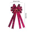thumbnail image 3 of HongHeng Large Christmas Bow for Wreath, Velvet Bows for Front Door Wall Fence Decor, Gilt Edged Xmas Wreath Bow Tree Topper Bow for Winter Christmas Party Decoration Supplies, 3 of 6
