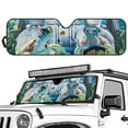 thumbnail image 2 of XYZCANDO Funny Turtle Windshield Sun Shade Compatible with Jeep Wrangler TJ JK JL &Gladiator JT 2/4 Door Sunshade Sun Visor for UV Rays & Heat Protection 51.57 in *16.14 in, 2 of 7