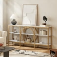 thumbnail image 3 of Tarnorci 66.9" Sofa Console Table, Extra Long Narrow Entryway Tables with 3 Tier Storage Shelves, 3 of 8