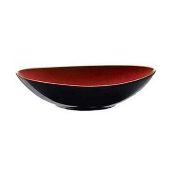 Oneida L6753074758 21 oz Rustic Crimson Porcelain Soup Bowl White