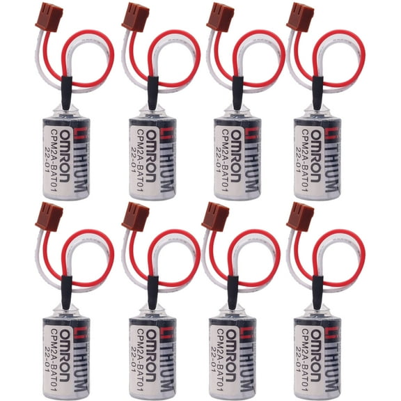 8 Pcs  ER3V 3.6V Lithium Battery Replacement for OMRON CPM2A-BAT01 CPM2ABAT01 CPM2A CQM1H