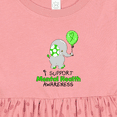 thumbnail image 4 of Inktastic I Support Mental Health Awareness Elephant and Balloon Girls Baby Dress, 4 of 5
