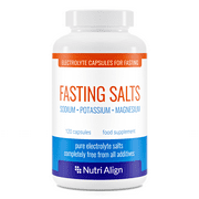 Fasting Salts Capsules: Pure Electrolyte Supplement for Extended Fasting. Sodium, Potassium, Magnesium | Completely Free from Junk Fillers, Sugars, Sweeteners. 120 Capsules.