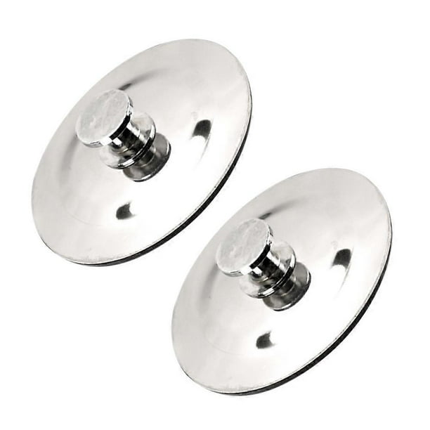 Leak-Proof Tub Stoppers For Bathtub Drain Covers 2Pcs Square Stainless Steel Bathroom Accessories Home Bathing Use