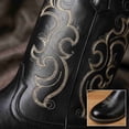 thumbnail image 3 of Men's Classic Western Cowboy Boots with Intricate Embroidery - Square Toe Roper Boots for Riding, Work & Casual Wear - Durable Leather-Look Boots with Cushioned Insole, 3 of 6