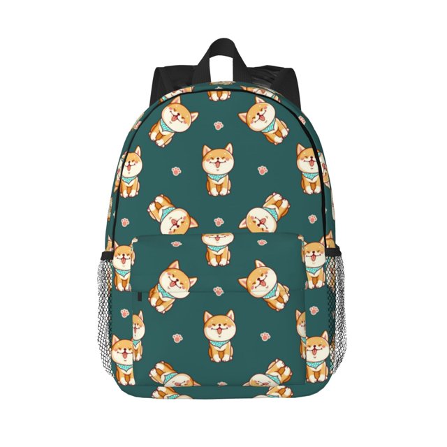 Disketp Cute Shiba Mochila Escolar de 15 Pulgadas, Mochila Ligera para Estudiantes, Viajes y Trabajo, Cómoda y Resistente para el Uso Diario