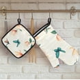 thumbnail image 4 of Spring Floral Plant Butterfly Oven Mitts and Pot Holders Set of 2, Heat Resistant Oven Mitts Kitchen Oven Glove for Cooking, Baking, 4 of 6