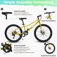 thumbnail image 3 of Akaber Kids Bike for Boys 9-15, 24 Inch Mountain Bike for Kids with High Carbon Steel, Dual Disc Brakes and Kickstand, 3 of 7