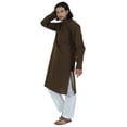 thumbnail image 2 of AtasiÂ&nbsp;Men's Henley Welt PocketÂ&nbsp;LongÂ&nbsp;KurtaÂ&nbsp;Solid Indian Ethnic Wear Clothing ForÂ&nbsp;Men's, 2 of 7