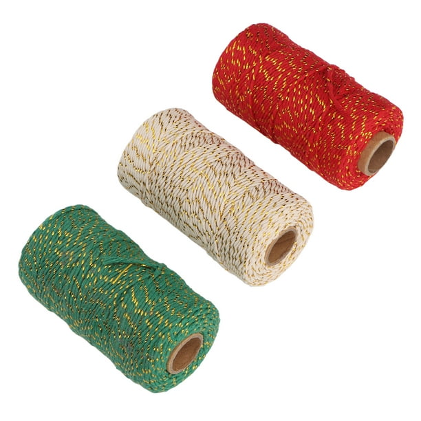 Cotton Twine, Lightweight Practical Each 328ft Length Christmas Twine  Strong For Thanksgiving 