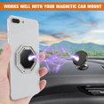 thumbnail image 4 of Cell Phone Ring Holder, 360° Rotating Finger Kickstand, Metal Mobile Phone Ring Holder, Foldable Back Handle, Adjustable Mobile Phone Stand, Compatible with Most Phones (Silver and white), 4 of 4