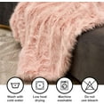 thumbnail image 5 of Luxury Plush Faux Fur Throw Blanket, Long Pile Brown with Black Tipped Blanket, Super Warm, Fuzzy, Elegant, Fluffy Decoration Blanket Scarf for Sofa, Armchair, Couch and Bed, 50''x 60'', 5 of 6