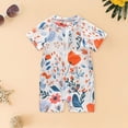 thumbnail image 2 of NOLDARES Baby Boy Swimsuit Rash Guard Shirts Toddler Boy Swimwear Full Zipper Sun Protection Infant One Piece Bathing Suit(Orange,18-24 Months), 2 of 4