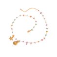thumbnail image 5 of RUISINERY Elegant Gold Plated Stainless Steel Necklace Anklet Bracelet Set with Colored Crushed Stone and Starfishes Rhinestones, 5 of 8