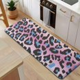thumbnail image 5 of Pink and Blue Of Leopard Print Kitchen Rug Mat,Kitchen Runner Rugs Non Skid Washable,Decorative Kitchen Floor Mats for Kitchen,Sink,Laundry,17"x47.2", 5 of 7