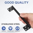 thumbnail image 4 of 7 Inch Door Latch Cover, 2 Pcs Door Latch Shield Plates Security Reinforcement Black, 4 of 7