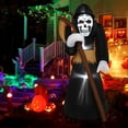 thumbnail image 2 of Costway 8 FT Halloween Inflatable Grim Reaper Ghost Blow-up Decoration with 3 LED Lights, 2 of 10