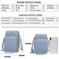 thumbnail image 4 of Bolso bandolera ligero para teléfono para mujer, bolso de hombro pequeño, billetera para teléfono celular, billetera y bolso con 14 ranuras para tarjetas de crédito Ormromra HMHZ850-5, 4 of 6