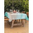 thumbnail image 3 of Outdoor Tablecloth with Umbrella Hole for Patio/Picnic/Party/Camping, Teal Coastal Waterproof Table Cloth Rectangle Table Cover Washable, Beach Nautical Seaside Ocean Beige (60"x 120"), 3 of 9