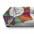 thumbnail image 3 of Colorful Soft Flannel Fleece Throw Blanket, Vintage All You Need is Love Inspirational Speech Bubble Hippie Retro Poster Print, Cozy Plush for Indoor and Outdoor Use, 60" x 80", White, by Ambesonne, 3 of 6