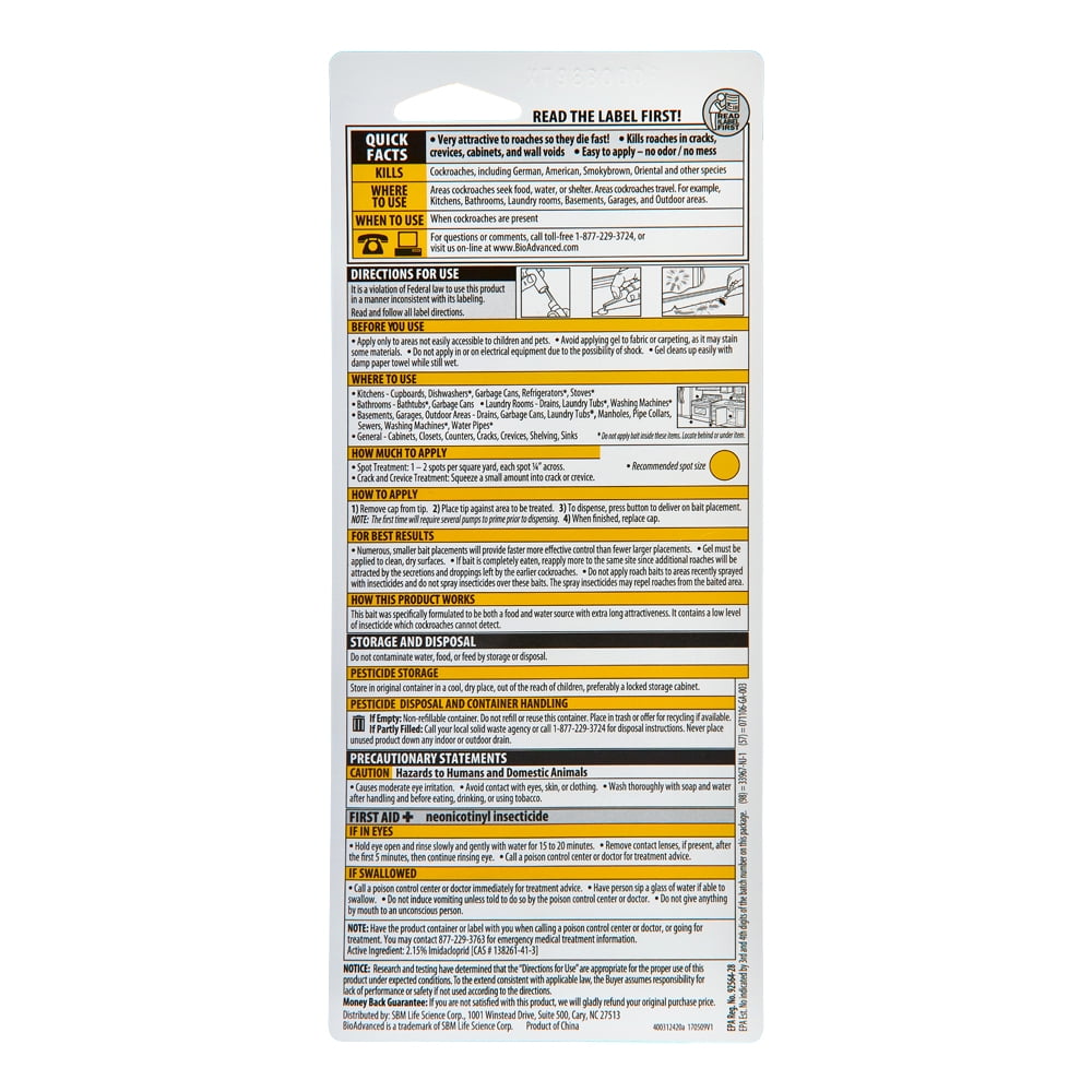 Bioadvanced Home Pest Roach Killer Gel Applicator Pen 15 Grams Walmart Com Walmart Com